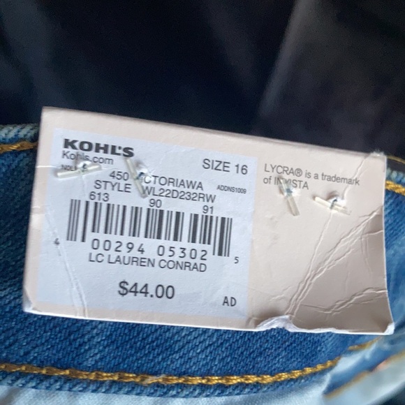 Relist6/28❌ LC Lauren Conrad super high rise cut off distressed denim short 4 - Picture 14 of 16